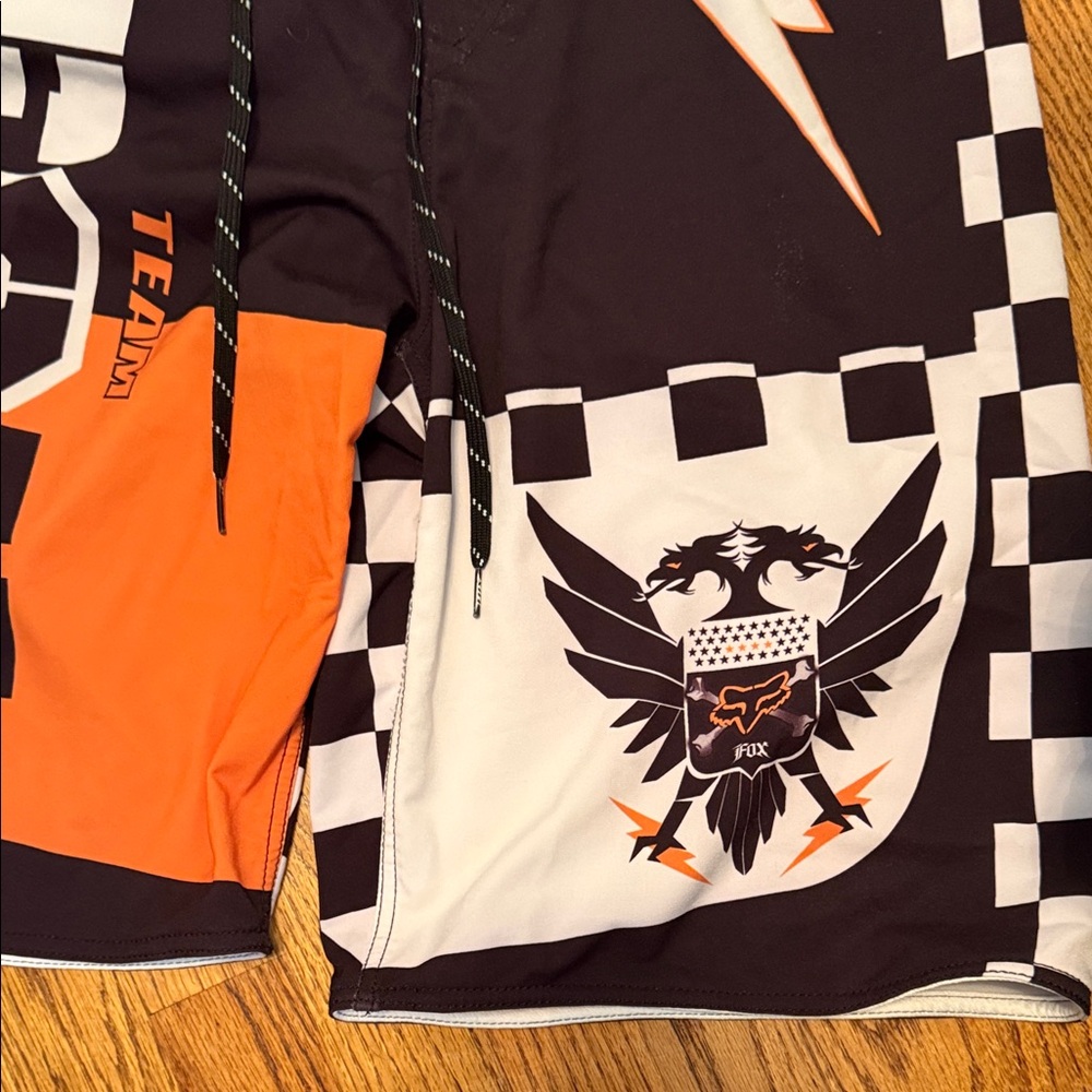 Fox Men's Swim Board Shorts - Black and White - Picture 3 of 3